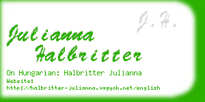julianna halbritter business card